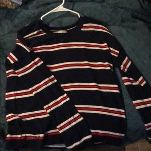 Pink rose striped shirt